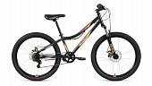 Велосипед 24 FORWARD Iris 2.0 D 6 ск р.12 черный/розовый 2022 Акция  